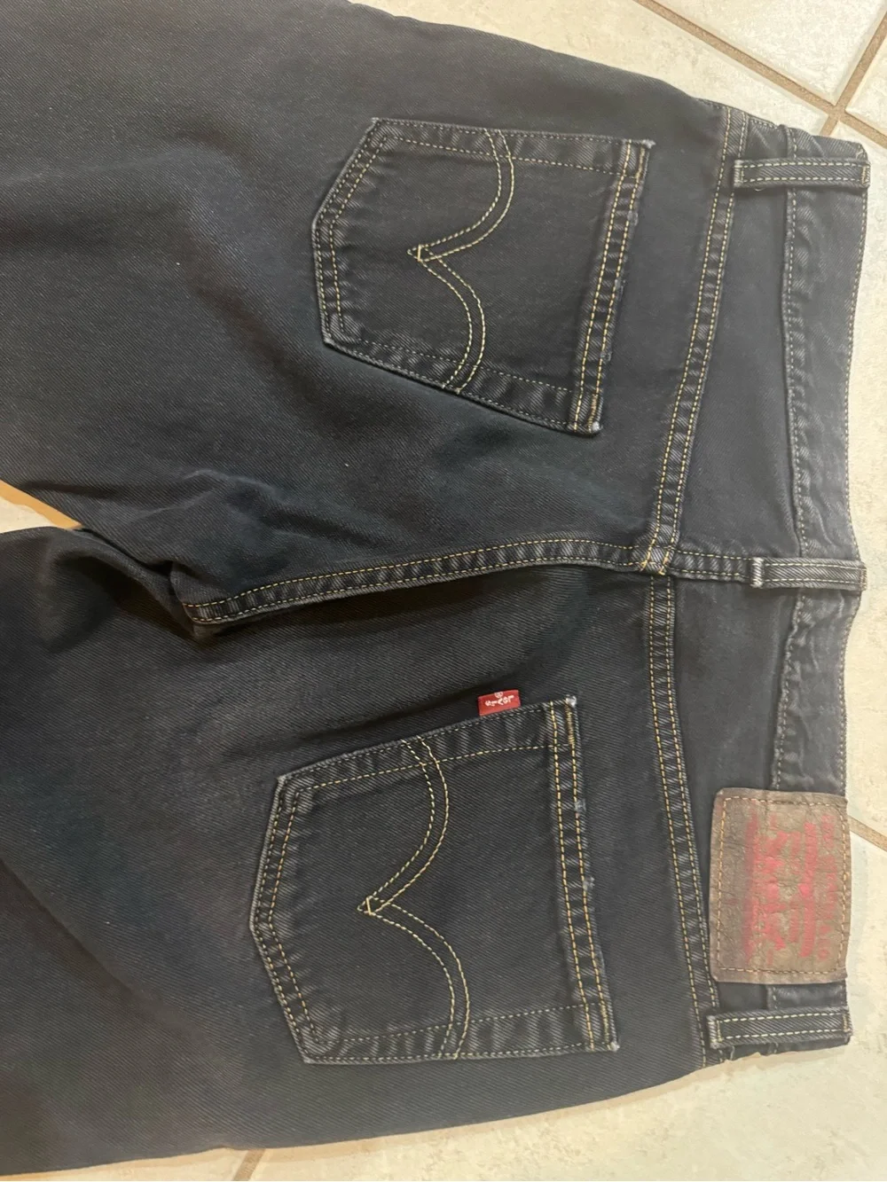 Y2K vintage Dark Wash Low Rise Levi’s 527 with Contrast Stitching made in Mexico - Picture 2 of 8